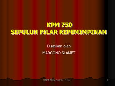 PPN 750 KEPEMIMPINAN dalam ORGANISASI