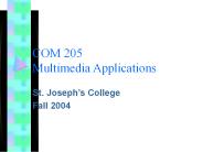COM 205 Multimedia Applications