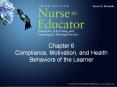 Chapter 6 Compliance, Motivation, and Health Behaviors of the Learner PowerPoint PPT Presentation