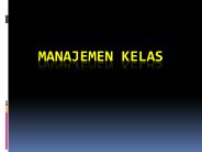 MANAJEMEN KELAS