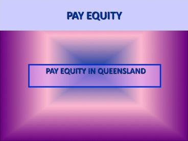 PAY EQUITY