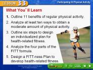 1.Outline 11 benefits of regular physical activity.