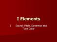 I Elements PowerPoint PPT Presentation
