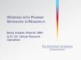 Working with Pharma Sponsors in Research PowerPoint PPT Presentation