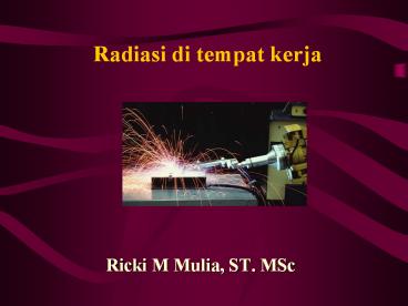 Radiasi di tempat kerja