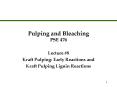 Pulping and Bleaching PSE 476 PowerPoint PPT Presentation