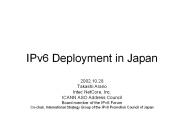 IPv6 Deployment in Japan