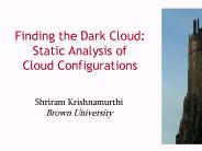 Finding the Dark Cloud: Static Analysis of Cloud Configurations