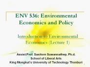 ENV 536: Environmental Economics and Policy