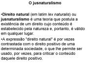 O jusnaturalismo