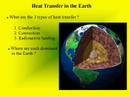 Heat Transfer in the Earth