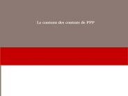 Le contenu des contrats de PPP