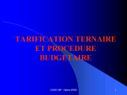 TARIFICATION TERNAIRE ET PROCEDURE BUDGETAIRE