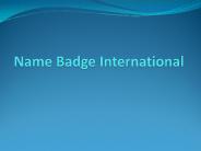 Name Badges -For Identity
