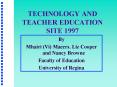 TECHNOLOGY AND TEACHER EDUCATION SITE 1997 PowerPoint PPT Presentation