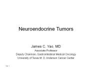 Neuroendocrine Tumors