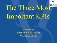 The Three Most Important KPIs