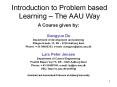 Introduction to Problem based Learning  PowerPoint PPT Presentation