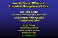Juvenile Sexual Offenders: Analysis PowerPoint PPT Presentation