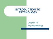 INTRODUCTION TO PSYCHOLOGY