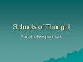 Schools of Thought PowerPoint PPT Presentation