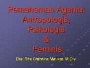 Pemahaman Agama: Antropologis, Psikologis