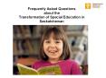 Frequently Asked Questions about the Transformation of Special Education in Saskatchewan PowerPoint PPT Presentation