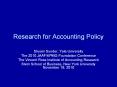 Research for Accounting Policy PowerPoint PPT Presentation