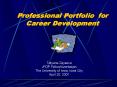 Professional Portfolio for Career Development PowerPoint PPT Presentation