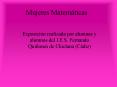Mujeres Matem PowerPoint PPT Presentation