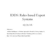 IDDS:%20Rules-based%20Expert%20Systems