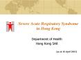 Severe Acute Respiratory Syndrome in Hong Kong PowerPoint PPT Presentation