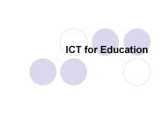 ICT for Education