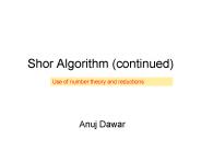 Shor Algorithm (continued)