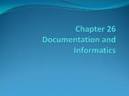 Chapter 26 Documentation and Informatics