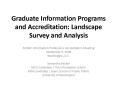 Graduate Information Programs and Accreditation: Landscape Survey and Analysis PowerPoint PPT Presentation
