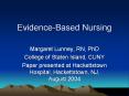 Evidence-Based Nursing PowerPoint PPT Presentation