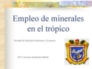 Empleo de minerales en el tr