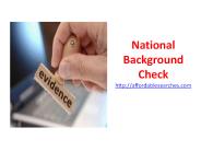 National Background Check