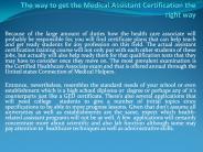 medical assistant certification