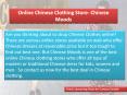Online Chinese Clothing Store- Chinese Moods PowerPoint PPT Presentation