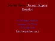 Drywall Repair Houston