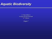 Aquatic Biodiversity