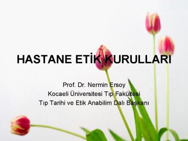 HASTANE ETIK KURULLARI