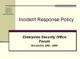 Incident Response Policy PowerPoint PPT Presentation