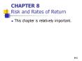 CHAPTER 8 Risk and Rates of Return PowerPoint PPT Presentation