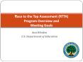 Race to the Top Assessment (RTTA) Program Overview and Meeting Goals PowerPoint PPT Presentation