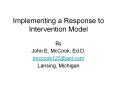 Implementing a Response to Intervention Model PowerPoint PPT Presentation