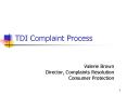 TDI Complaint Process PowerPoint PPT Presentation