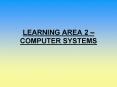 LEARNING AREA 2  PowerPoint PPT Presentation